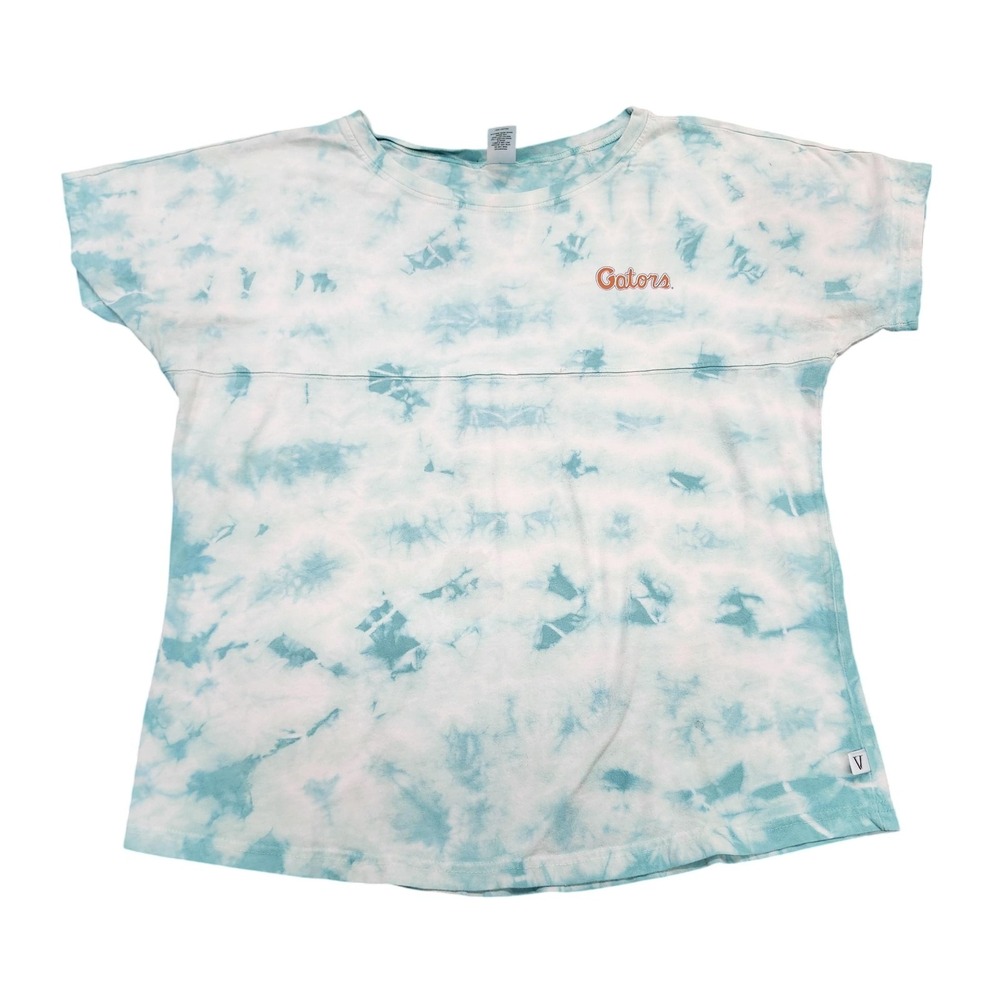 Florida Gators Shirt Womens Medium Blue NCAA Football Venley Tie Dye Tee